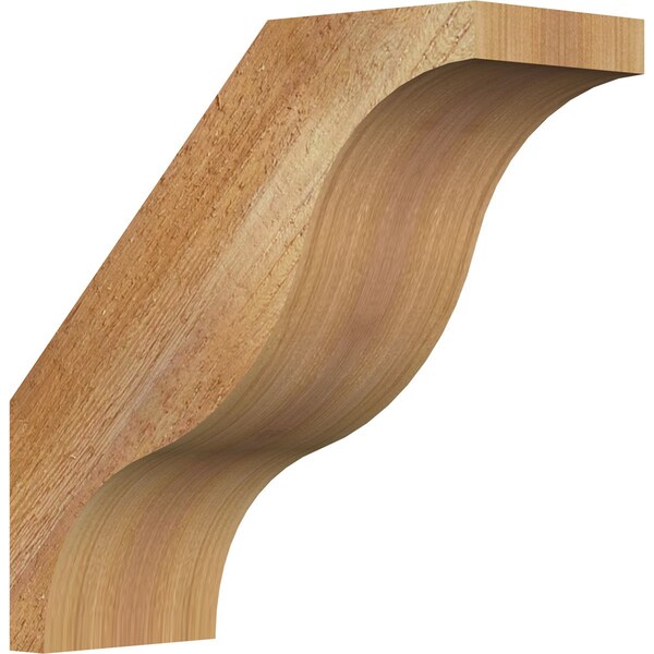 Ekena Millwork 4"W x 10"D x 10"H Funston Rough Sawn Knee Brace, Western Red Cedar BRC04X10X10FST00RWR - main